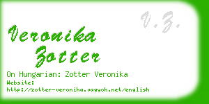 veronika zotter business card
